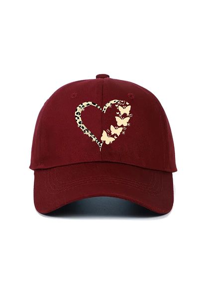 LEIVOR Leopard Heart Printed Women's Snapback Hat