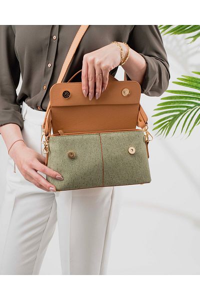 mıchael polo Zippered Women's Handbag Crossbody Bag with Cover Detail