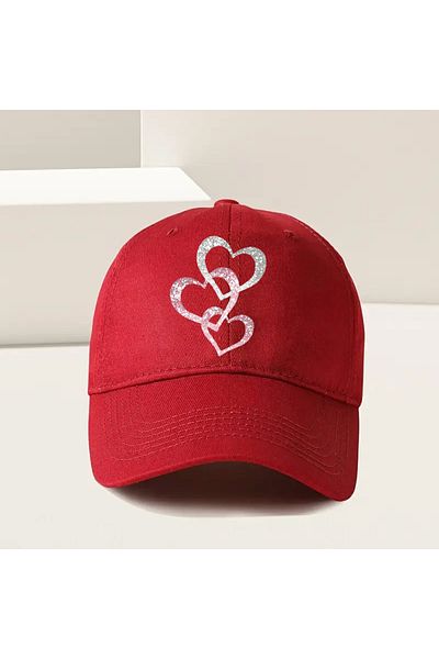 LEIVOR Triple Heart Special Design Printed Women's Snapback Hat