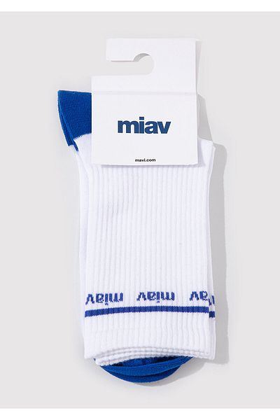 Mavi Бели чорапи с щампа Miav - 1912600 -620