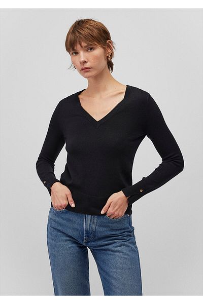 Mavi V-Neck Black Sweater Slim Fit / Slim Fit 1710509 -900