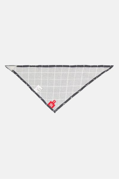 Family PJs Checkered Pet Bandana, Grey