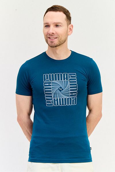 Puma Men Sportswear Fit Short Sleeves Outdoor T-Shirt, Dark Green