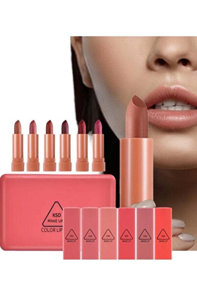 KSD مجموعة أحمر شفاه صغيرة من 6 قطع، متعددة الألوان