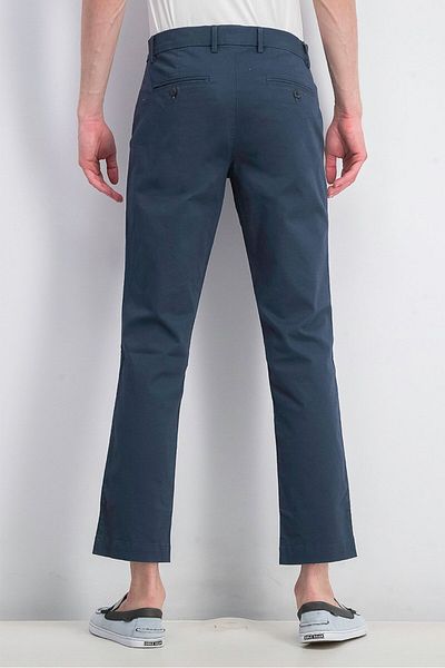 GAP Men Plain Straight Fit Pants, Navy Blue