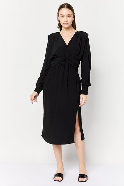 Scotch & Soda Women Plain Midi Dress, Black