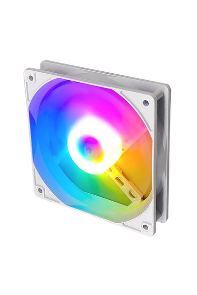 MANMU Rgb White Sfs-02-white Case Cooling Fan 12cm Desktop Computer Led Lighted Mute Rgb Fan Large F
