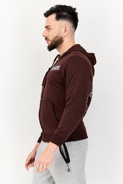 SKECHERS Men Sportswear Fit Long Sleeve Outdoor Full Zip Hoodie, Maroon