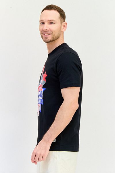 Reebok Men Sportswear Fit Short Sleeve Outdoor T-Shirt, Black
