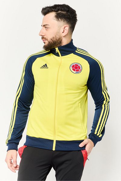 adidas Men Sportswear Fit Long Sleeve Colombana Football Jersey, Multicolor