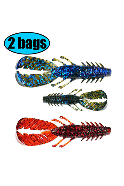 Choice اللون 01 02 2 أكياس SUNMILESUNMILE 8 قطع 75 مم 2.95 بوصة طُعم جراد الب...