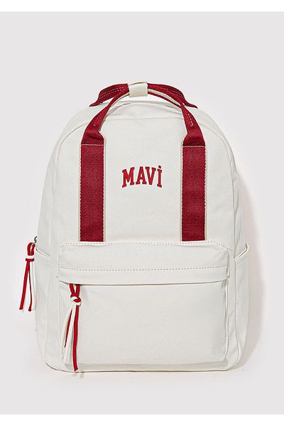 Mavi Ecru Backpack with Red Detail 1912481 -32149