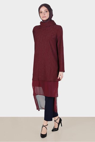 Alvina Glittered Chiffon Tunic - 42811