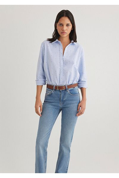 Mavi Ecru Printed Shirt - Standard, 1211056 -89325