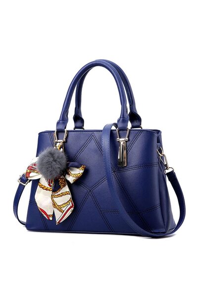 OEM Geanta de dama BGHYHYHI, piele ecologica/poliester, 31x13x21cm, albastru