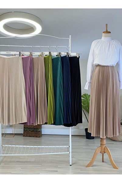 HİJABAYA Pleated Waist Elastic Skirt