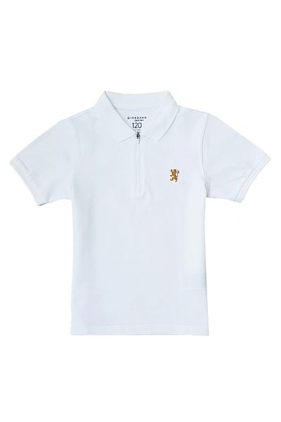 Giordano Kids' Lion Crest Polo: Slim Fit, Classic Style, Bold Detailing