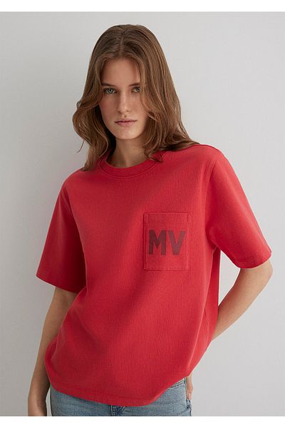 Mavi Mv Printed Red T-Shirt Regular Fit 1613152 -71079