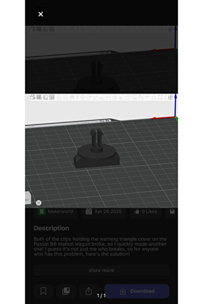 OEM Passat b6 Bagaj Reflektör Klipsi (üçgen Reflektör Tutma Aparatı)