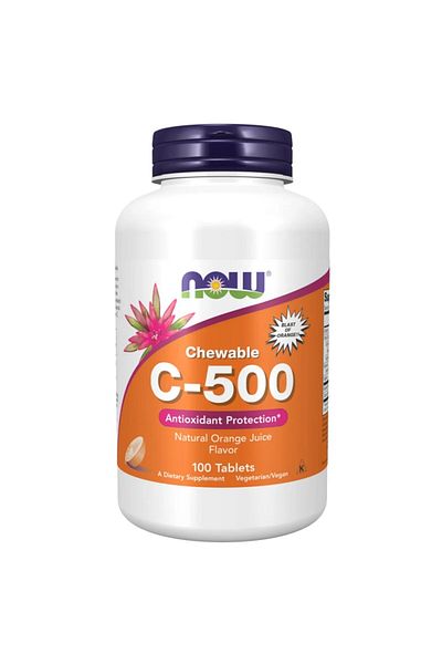 Now VITAMIN C 500 CHEWABLE ORANGE TABLET 100S