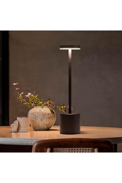 COOYA Cordless Desk Lamp, Rechargeable, Outdoor Portable, 6000mah Battery, 2 Brightness Levels, 34 X 8 Cm