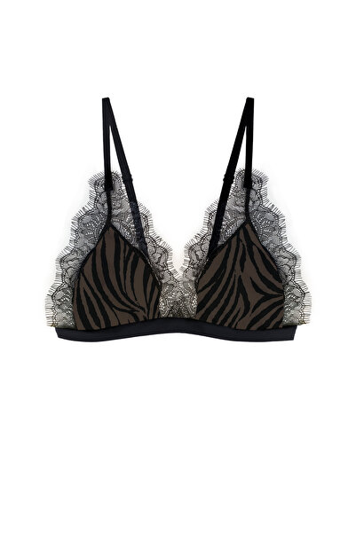 Simi Underwear Дамски триъгълен сутиен Kimberley с дантела Zebra