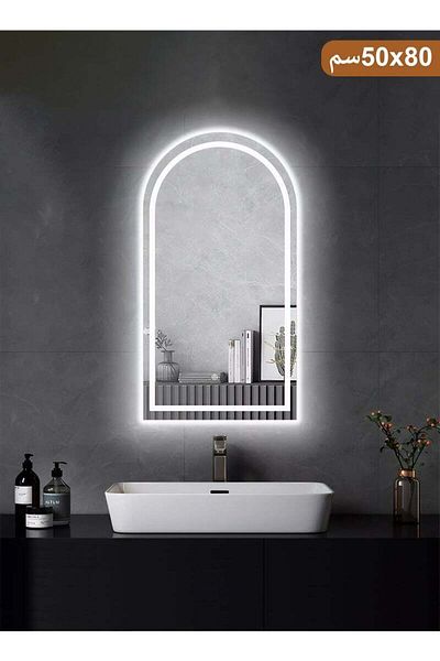 Taimi Frameless Mirror Touch Control and LED Front and Back Light for Bathroom and Living Room 80 x 50 cm