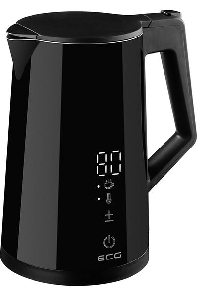 ECG Cana Electrica Fierbator Rk 1893 Digitouch Black, 2200w, 1,7 Litri, Pereti Dubli, Control Tactil