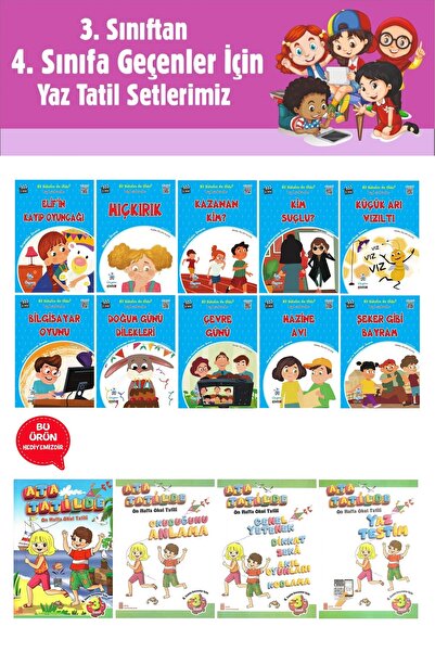 Üçgen Yayıncılık 3.Sınıftan 4.Sınıfa Geçenler İçin Bil Bakalım Seti (Yaz Tati...