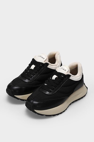 Lufian 122230016 Унисекс кожени маратонки Sia Sneaker, черни