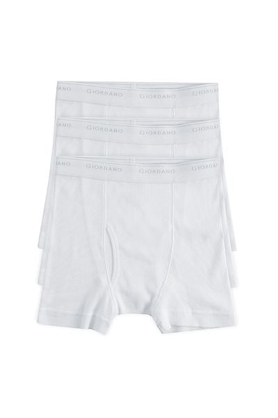 Giordano Men's Cotton Rib Regular Trunks 3-Pack