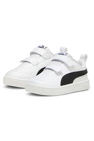 Puma Rickie V Inf 391328-37 Orthopedic Baby Sports Shoes White-Black