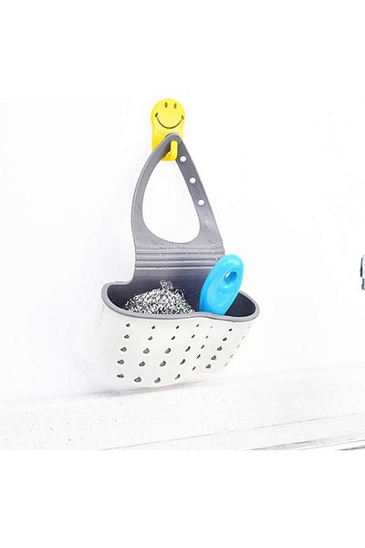 Sea Home Adjustable Sink Organizer Basket - Kitchen & Bathroom Storage Plastic Hanging Shelf 1Pcs M-1889