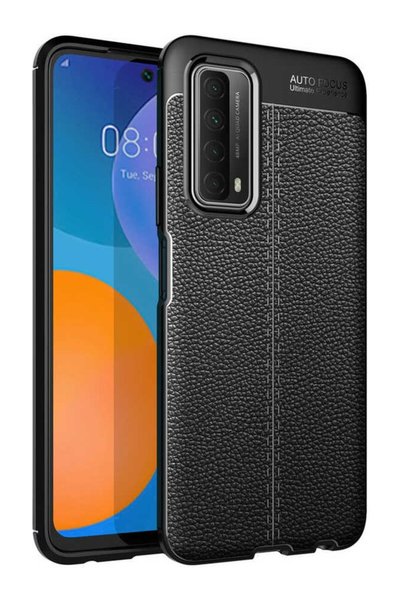 Smart Tech حافظة سيليكون Firo ذات مظهر جلدي متوافق مع هاتف Huawei P Smart 2021
