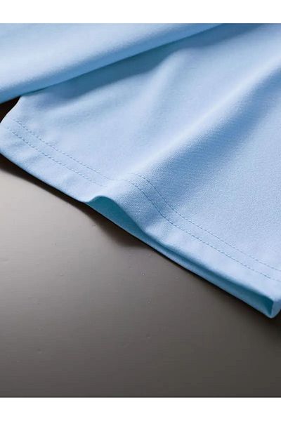PENTHİLUS Men's Short Sleeve Polo Shirt with Contrast Color and Decorative Details