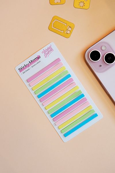 Victoria's Journals Adhesive Strip 4.4X0.4 cm 15 Colors X 20 Sheets