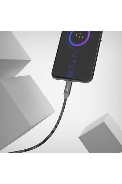 Iwotto Usb Cable Type C , Usb 3.0, Nylon, Gray, 1 M