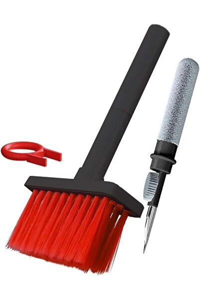 BLOOOK Kit de curățare 5 în 1 pentru tastatură/căști, plastic/burete/nailon, roșu/gri/negru