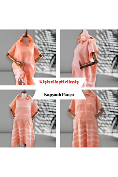 CHIMARIVA Kişiye Özel Baskılı Kapüşonlu Plaj Pançosu | İsim Yazılı Pamuklu Ha...