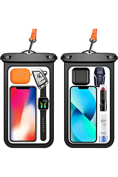 Mrain-H Set de 2 huse de protecție impermeabile până la 10 inci pentru telefo...