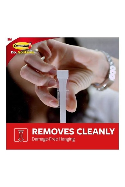 COMMAND 6-piece Wire Hooks With Strips White 3.16x1.2inch