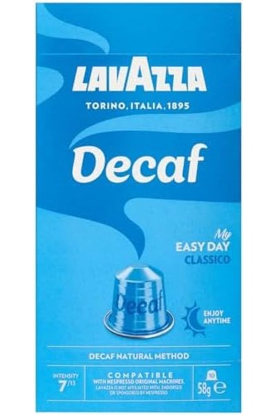 LavAzza Lavazza Dek Coffee, Nespresso Original Compatible Aluminum capsules, Pack of 10 capsules