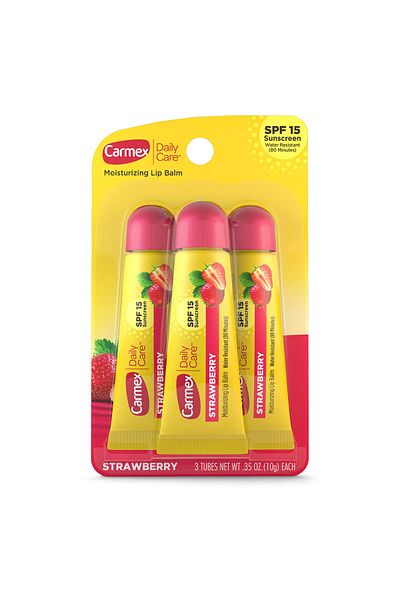 Carmex Moisturizing Lip Balm Strawberry 3pc Set
