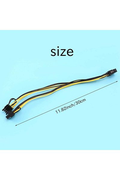 Moligh doll Set Of 6 Cables With 8 Pins For Powering The Graphics Card, Pvc/copper, Yellow/black