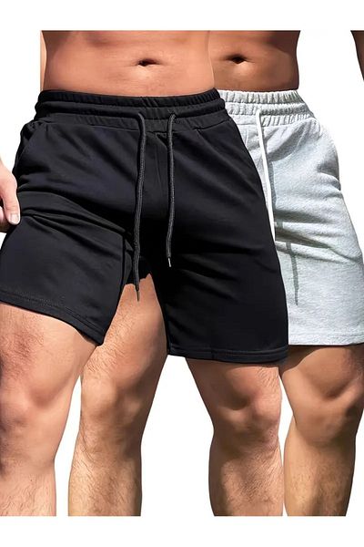 SURMARİ Σετ 2 Αθλητικά σορτς Unisex Χτενισμένα Βαμβακερά Άνετα