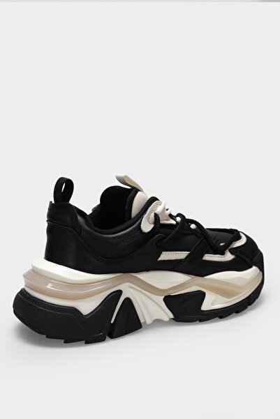 Lufian 122230015 Kate Sneaker Unisex Δερμάτινα Αθλητικά Παπούτσια ΜΑΥΡΟ