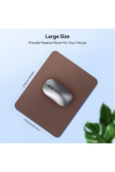 TechKen Covoraș pentru mouse, piele PU, maro, 21 x 27 cm