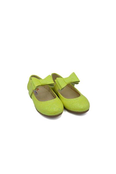 minibonito Girl's glittery ribboned colorful flat shoes