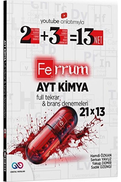 Ulti Yayınları Orbital Yayınları AYT Kimya Ferrum 21 x 13 Branş Denemeleri