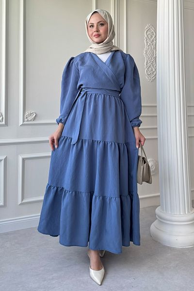 InStyle Set Indigo Cupra Modal cu fustă Bolero